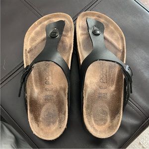 Black Papillio Platform Birkenstock size 38
